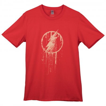 The Flash Logo Dripping Gold Paint T-Shirt